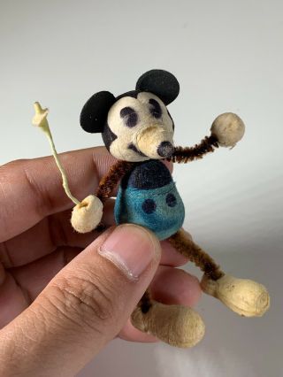 Vintage 1960’s Disney Mickey Mouse Christmas Tree Ornament Styro Pipe Cleaner