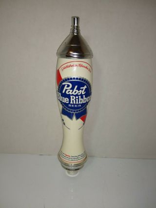 Vintage " Pabst Blue Ribbon Beer " Tap Handle - Very Low Open Bid 11 " X 2.  5 "
