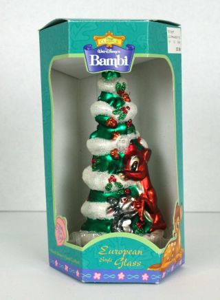 Disney Classics Bambi Thumper Ornament Christmas Tree European Style Blown Glass