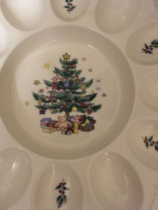 Nikko Christmas/Holidays Deviled Egg Plate 9 5/8 