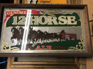 Vintage Genesee Beer 12 Horse Ale Sign