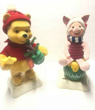 Disney Winnie The Pooh And Piglet Telco Animated Christmas Figures