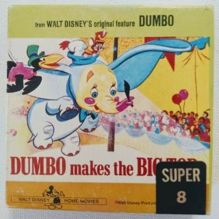 Walt Disney 8mm Movie Dumbo Makes The Big Top Home Movie B&w