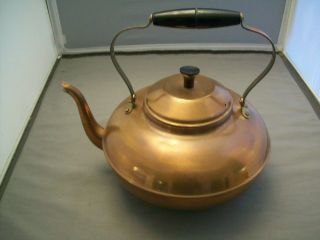 B & M Douro Tin Lined Copper Tea Kettle Made In Portugal