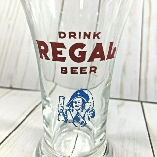 Vintage Drink Regal Beer 10 Ounce Glass Flared Beer Drinking Barware