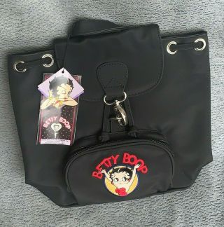 Black Betty Boop Purse Bag Back Pack With Tags