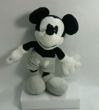 Disney Parks Exclusive Black And White Vintage Mickey Mouse Plush Toy Disneyland