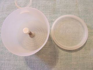 Rare Vintage Tupperware 2 Piece Scrubber With Spring 529 And Lid 296