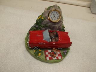 1955 Red Ford Thunderbird W/ceramic Display And Clock