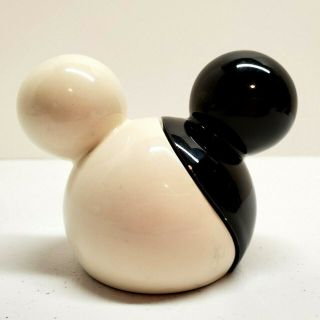 Disney Mickey Mouse Ears salt & pepper shaker set pair black & white Yin & Yang 2