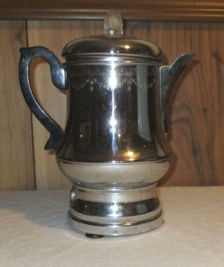 Vintage Farberware Art Deco Style Electric Percolator Holds 6 - 7 Cups
