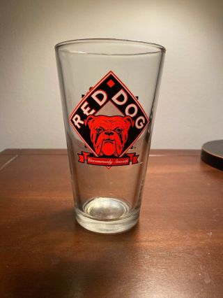 Rare 1995 Red Dog Beer Plank Road Brewery 12 Oz.  Glass Vintage Ur Your Own Dog