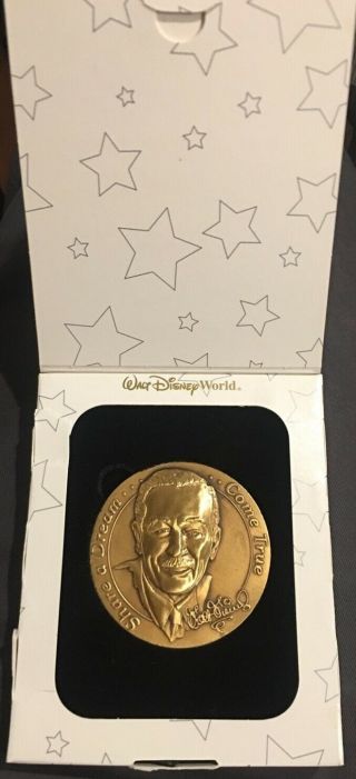 Walt Disney 2.  5 " Bronze Medal Coin 100 Years Of Magic 2001 Cast Member Exclusive