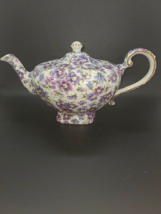 Arthur Wood & Son Purple African Violet Teapot