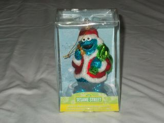 Sesame Street Kurt Adler Christmas Ornament Glass Cookie Monster