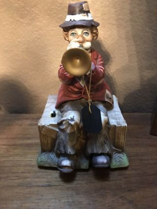 Waco Melody In.  Motion Hand Painted Porcelain Bisque Willie The Trumpeter