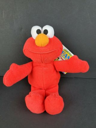 Sesame Street Elmo 8” Plush Bean Bag Tyco Beans 1997 Vintage Stuffed Toy -
