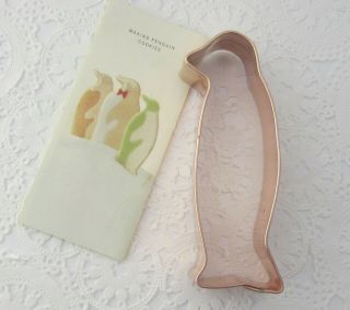 Vintage Martha Stewart Living By Mail Copper Cookie Cutter Penguin & Recipes