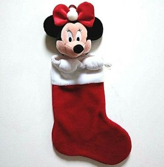 Minnie Mouse Christmas Stocking Plush 23” Walt Disney World