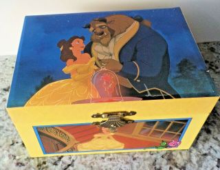Disney Beauty And The Beast Jewelry Music Box (euc)