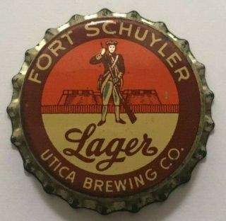 Fort Schuyler Brewing Co.  Lager Beer Bottle Cap; 1946 - 53; Utica,  Ny; Cork