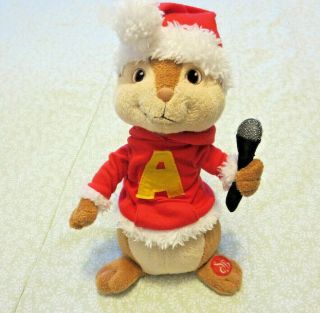 Alvin And The Chipmunks Singing Dancing Alvin Stuffed Doll 2011 Christmas Song