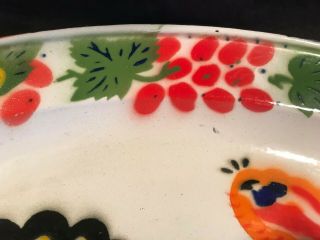 Vintage Granite Enamelware Turkey Platter Thanksgiving Colorful Unique 2