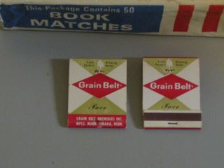 Full box of fifty (50) match books for Grain Belt Beer 2