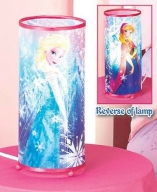 Disney Frozen Bedroom Lamp Cylinder Nightlight Elsa Anna