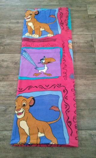Vintage Disney The Lion King Twin Size Flat Sheet Fabric Crafts Bedding