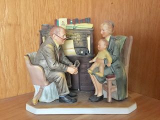 Doctor Figurine: Norman Rockwell " First Annual Visit " Diorama