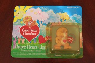 Care Bear Cousins Miniature Pvc Figure Brave Heart Lion 1985 Nip