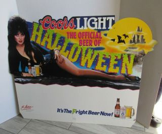 Coors Light Beer Elvira Store Display Stand 1991 Standee Halloween