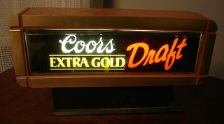 Vintage & COORS EXTRA GOLD DRAFT LIGHTED BEER BAR SIGN,  Top of Register 3