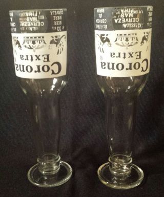 Pair Two Upcycled Corona Wine Or Drinking Glass Made From A Corona Beer Bottle