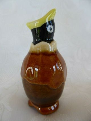 Vintage Pie Bird Ceramic Blackbird Crow Brown Piebird Vent Kitchen