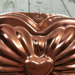 Heart Shaped Copper Colored Jello Mold 2 3/4 Cups 3