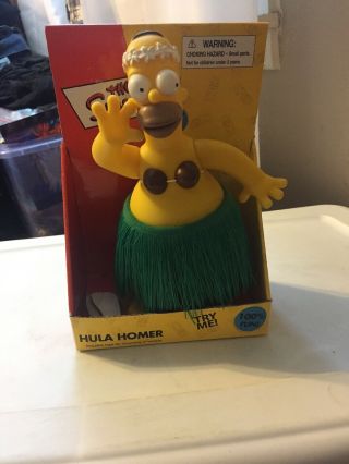 The Simpsons Hula Homer Mounts On Car Dash Dated 2002 Toy Figure