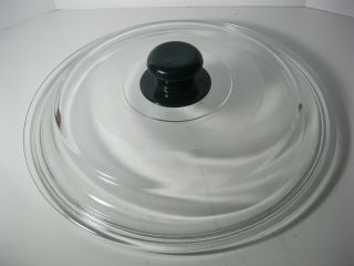 Large Vintage Glass Basting Lid Cover Top Mexican Oven Skillet Usa 13/11 " Inches