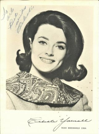Miss Rheingold Beer 1964 Celeste Yarnall Signed Photo