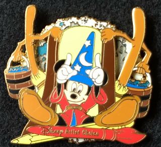 Sorcerer Mickey W/ Brooms Disney Artist Choice Spinner Pin Le 1000