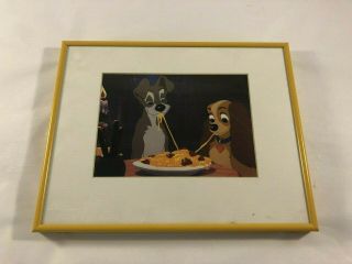 Vintage Lady And The Tramp Cross Stitch Picture In Frame