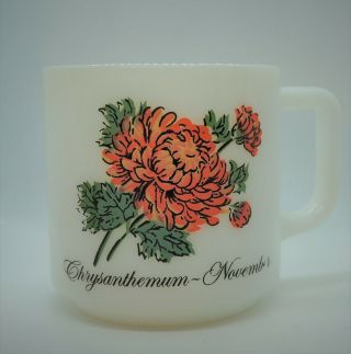 Hazel Atlas Novelty Mug: Chrysanthemum - November