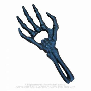 Alchemy Gothic Skeletal Hand Bottle Opener Cast Iron Death Dark Unique