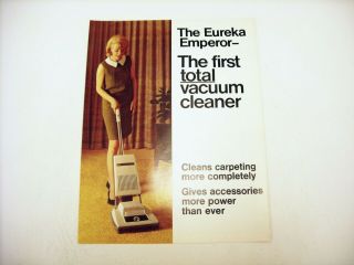 Vintage Eureka Emperor Vacuum Cleaner Open Up Brochure Spec Sheet