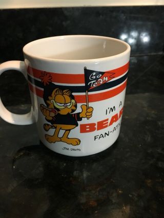 Vintage Garfield Chicago Bears Fanatic Coffee Mug 1978 Nfl
