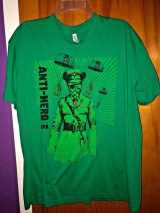 Revolution Brewing:chicago (ltd Ed.  Green Xl T - Shirt) Anti - Hero Art/logo