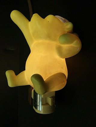 Vintage Ceramic Disney Winnie The Pooh Night Light 1970 