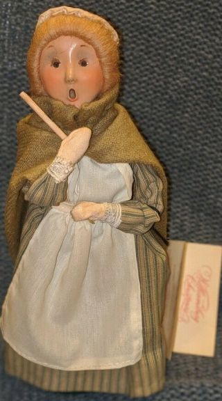 Byers Choice Caroler 1998 Williamsburg Christmas Colonial Girl With Stick