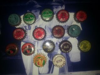 16 Vintage Frankenmuth Brewery Beer Bottle Cap Crowns Cork Lined Tax